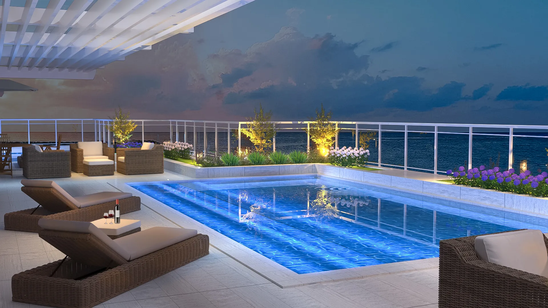 The penthouse pool